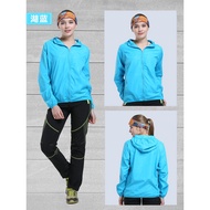 Jas Hujan Olahraga Pocket / Jaket Hoodie Parasut Anti UV Anti Air Ringan / Jaket Running Lari Sepeda