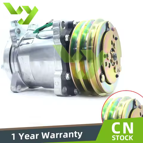 2 Groove V Blet Pulley AC Air Conditioner Compressor Fits for Sanden 5H14 Sanden 508 SD508 Tractor E