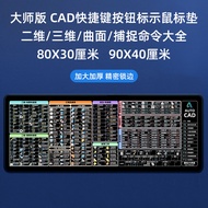 DGDQFKQU CAD shortcut key mouse pad CAD shortcut key full thickness CAD full wrist guard small size 