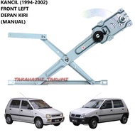 Perodua Kancil Petak Bulat 1994-2002 Front Left Kiri Manual Window Regulator X Gear Cermin Tingkap
