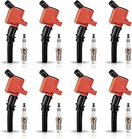 ENA Set of 8 Direct Ignition Coil Pack and Platinum Spark Plug Compatible with Ford Mercury E-150 Gr