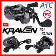 ATC KRAVEN 101 101XH Baitcast Reel BC Baitcasting Fishing Casting Cast Mesin Pancing