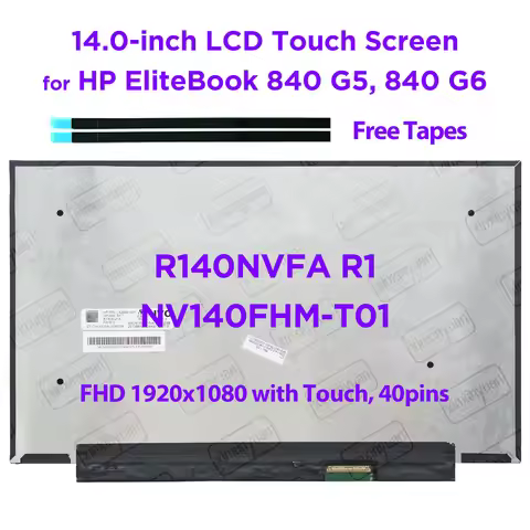 14.0-inch Laptop LCD Touch Screen R140NVFA R1 NV140FHM-T01 B140HAK03.3 0A for HP EliteBook 840 G5 G6