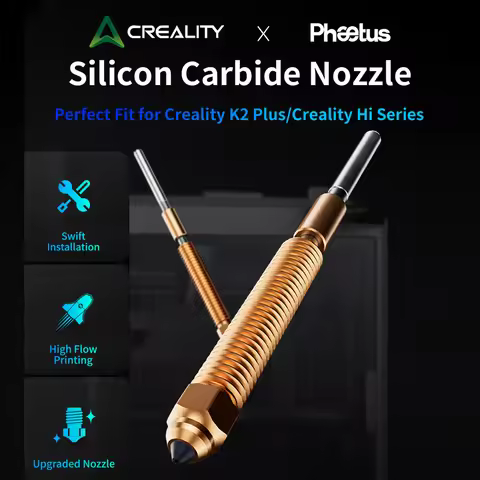 Creality Phaetus Silicon Carbide Nozzle 0.4mm 0.6mm High Flow Strong Wear Resistance Upgraded for K2