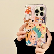 CrashStar Sweet Princess Shockproof Hard Phone Case With DIY Diamond Sticker For iPhone 15 Pro Max 14 Pro Max 13 Pro Max 12 Pro Max 11 Cartoon Cute Phone Casing Cover Shell Hot Sale