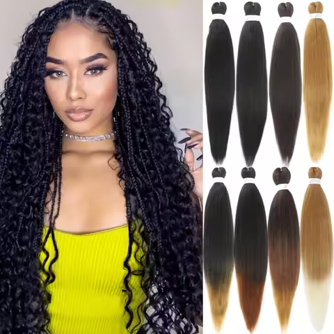 Pre Stretched Braiding Hair 26inch Kanealon for Braids Yaki Straight Synthetic Braids Hair Extension