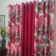 CA55Y - Forest Magenta Mid Sold Per Pc Or 3in1 Set Ring Curtain ( 5 ft - 152 cm To 7 ft - 213 cm )