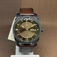 Fossil FS5901 Machine Three-Hand Date Brown Leather Black Analog Men's Watch