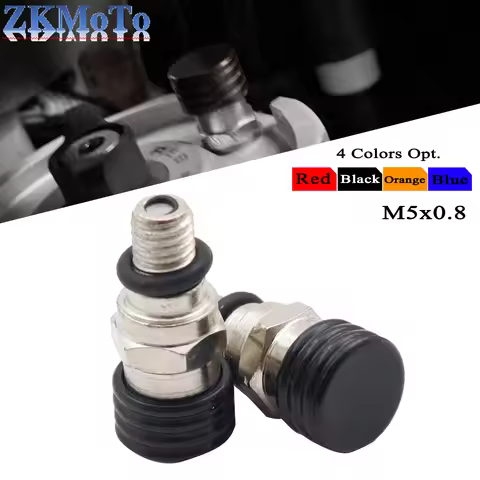 Motorcycle M5x0.8 Fork Air Bleeder Valves For GASGAS YAMAHA SUZUKI KAWASAKI HONDA CRF 250R 250X 250R