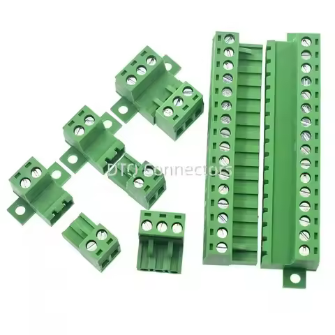 1Sets 2EDGRKC 5.08MM solderless docking type screw terminal block connector PCB plug-in type 2edg ty