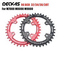 ﹉DECKAS Oval Chainring 96bcd Assymetrical Round Chain Ring MTB Narrow Wide Chainring 38T 36T 34T 32T