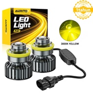 H11 H8 H9 H16 MINI LED CAR FOGLAMP PROJECTOR Super Bright 3000K Yellow 28000LM 70WATT 2PCS