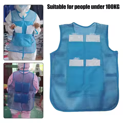Summer Ice Pack Cooling Vest Ice Cube Ice Pack Vest Vest With 8 Ice Packs Heatstroke Safety Vest Clo