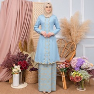 Baju Kebarung Labuh Modern Nikah/Tunang Kebaya Batik Sulam Ironless Nikah Kurung BAJU RAYA 2024 KEBA