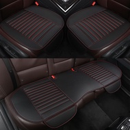 Car Seats Covers PU Leather With Pocket Anti-slip Bottom Silicon Front Seat Cover Rear Seat Cover Ph