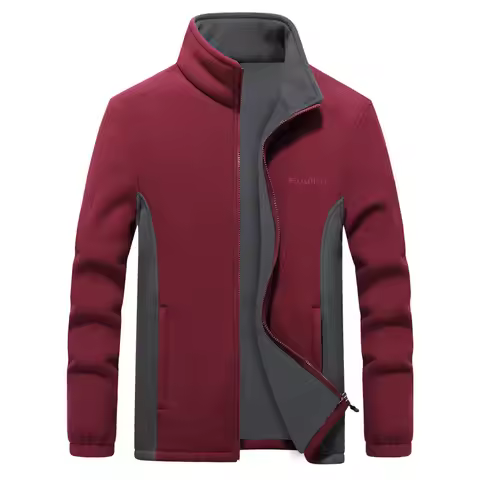 Men's Fleece Jacket Autumn Spring Large Size Big and Tall Men Clothing Jacket Liner Cardigan Plus Si