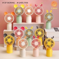 Portable Hand Table Big Clip Fan USB Charge Battery Desk Cooling Small Kipas MF-8816A Rabbit/Mouse/D