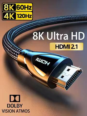 HDMI-Compatible 2.1 Cable Ultra High-speed 8K/60Hz 4K/120Hz For Xiaomi Mi XBox PS5 HDR10+ Dolby Visi