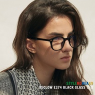 [RECLOW] Reclow E374 Korean eyeglass frames - RECLOW E374 BLACK GLASS 안경