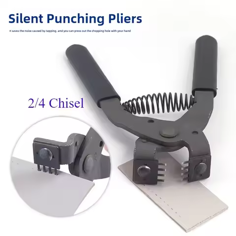 Carbon Steel Leather Craft Hand Tool 17cm HandHeld Carbon Steel Silent Pliers Leather Craft Hole Pun