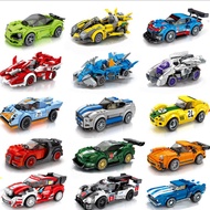 Lepin blocks Compatible DIY Speed Champions Racing Car Building Block Farrari AMG Chevrolet Porshe Dodge Mini AMG Racer