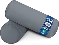 Utopia Bedding Cylindrical Pillow, Silicone Virgin Fibre, Cylindrical Cushion (2, Grey, Unit of 2 |