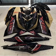 MAGIC BOY COVER SET Y15ZR Y15 V2 CROSSOVER BLACK BODY COVER SET (ORIGINAL VIETNAM STICKER)