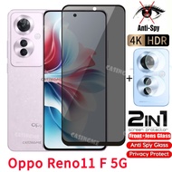 Reno11 Oppo F 5G คลุมทั้งหมดส่วนตัวปกป้องหน้าจอป้องกันการสอดแนมสำหรับ Oppo Reno11F Reno 11F Reno 11 F F11 OppoReno11F 5G 2024แก้วแบบเทมเปอร์กันแอบดูฟิล์มติดกระจกเพื่อความเป็นส่วนตัว