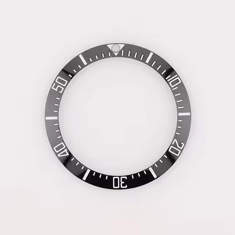38mm Black Ceramic Bezel Insert Sloped Watches for Rlx Seiko Mod NH35 Watch Replacement Parts