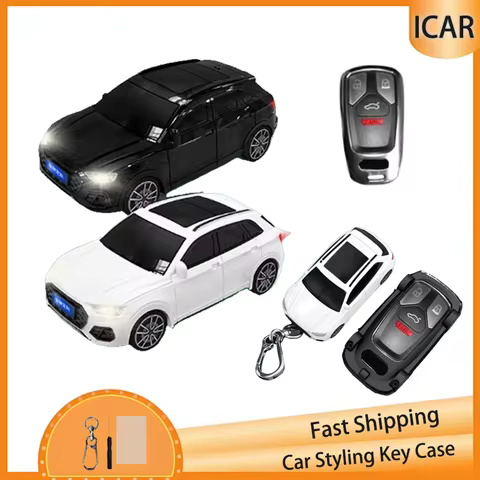 For Audi Q5 Car Model Key Case for Audi A4 B9 A5 A6 8S 8W Q5 Q7 4M S4 S5 S7 TT TTS TFSI RS Remote Ca