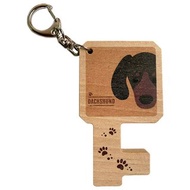 AR萌狗系列 木質手機架鑰匙圈 臘腸犬 客製化禮物 鑰匙包