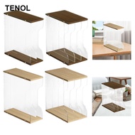 [TENOL] Vinyl Record Storage Rack, Elegant Tabletop CD Display Stand, Organizer for Comic Book CD Fi