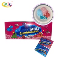 Z-3404 30PCS Xtreme Sour Chew Candy Perfect for Loot Bags Strawberry+blueberry HJB