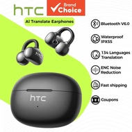 HTC NE55 AI Real-time Translation Headset Bluetooth 6.0 Clip-on Headphones HiFi Stereo Sound Noise R