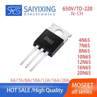 10PCS TO-220 4N65 7N65 8N65 10N65 12N65 16N65 20N65 MOSFET晶体管 铁封