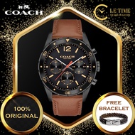 [Authentic *FREE BRACELET*] C BRAND SULLIVAN SPORT Chronograph Leather Men Watch Jam Tangan Lelaki 1