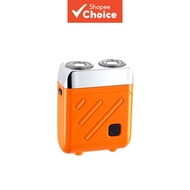 Men's Portable Rotary Dual Ring Shaver – USB Charging Wet/Dry Waterproof, Low-Noise Smooth Shave For