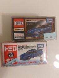 tomica 頭文字D 神之手/腳 S2000/ GTR R-34，連車牌貼紙，不散