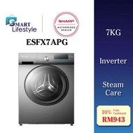 Sharp 7KG Inverter 5 Star Front Load Washing Machine ESFX7APG