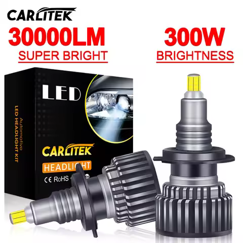 Carlitek H7 H11 LED Headlight Bulbs Canbus Fog Light 9006 Hb4 9005 Hb3 9012 Hir2 Led 360 30000LM 300