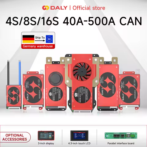 Daly BMS 4S lifepo4 12V 8S 24V BMS 16S 48V lifepo4 40A 60A 100A 150A 200A 250A 300A 400A 500A RS485 