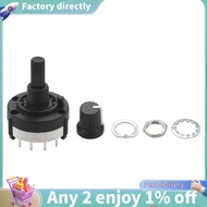 3P4T 3 Pole 4 Position Single Wafer Band Selector Rotary Switch w Knob