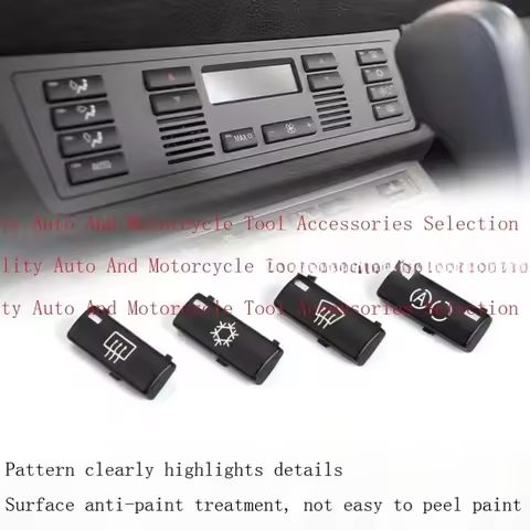 For BMW E39 E53 Car Center Console Climate A/C Control Panel Switch Buttons Cover Caps Key Replaceme