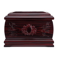 Urn Solid Wood Ebony Male Female Longevity Box Log Small Coffin Funeral Supplies 3.9