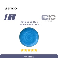 Ceramic Plate | Aesthetic Plate – Sango Java Coupe Plate 24cm Aqua Blue