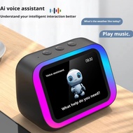 AI Smart Bluetooth 5.4 Speaker Voice assistant HDTouch Screen Display Electronic Album Alarm Clock H