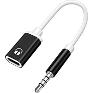 Penyesuai Bicu Fon Kepala, Kord Kabel Audio Wanita 3.5mm Lelaki ke TypeC, Kord Kabel Dongle Audio US
