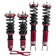 maXpeedingrods Coilovers ชุดโช๊คอัพ สำหรับ Honda Accord Acura TSX 2008 2009 2010 2011 2012 8Gen แดมเปอร์แบบปรับระดับได้ 24 ระดับ โช๊คหลัง โช๊คหน้า โช๊ค สตรัทปรับเกียว สตัทปรับเกลียว โช๊คสตรัท โช๊คอัพรถยนต์ สปริงโหลด (SKU# CO-HONACC-0812-R-LC)