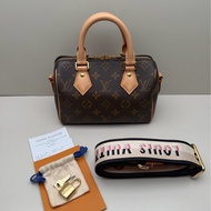 99新 LV speedy20 黑肩帶 可調節肩帶款