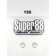 Y88 SUPER88 WINDSHIELD LEGSHIELD LOGO EMBLEM YAMAHA